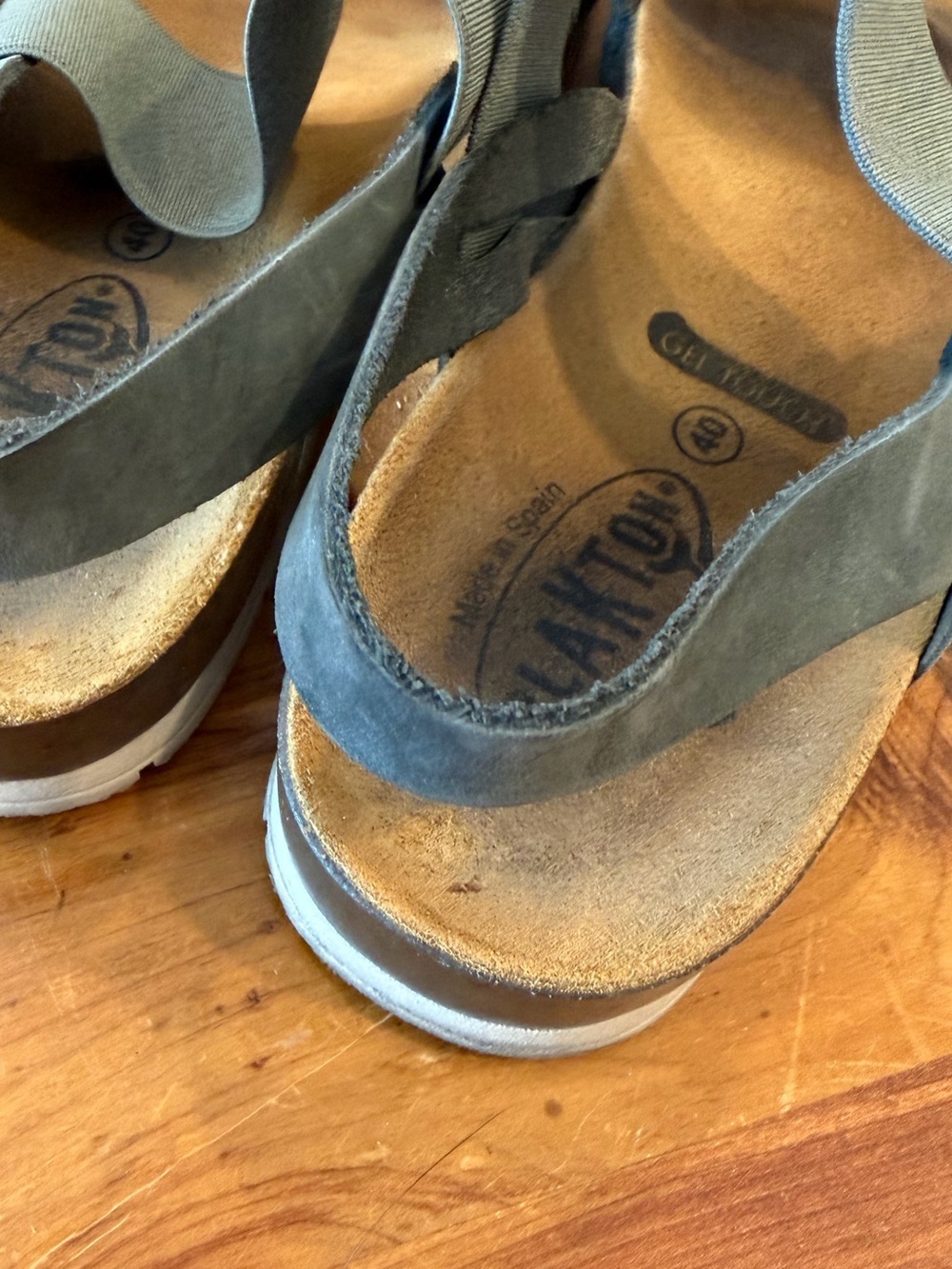 Plakton Gray Brown Comfort Sandals EU 40 US 9 9.5 Outdoor - Picture 7 of 8